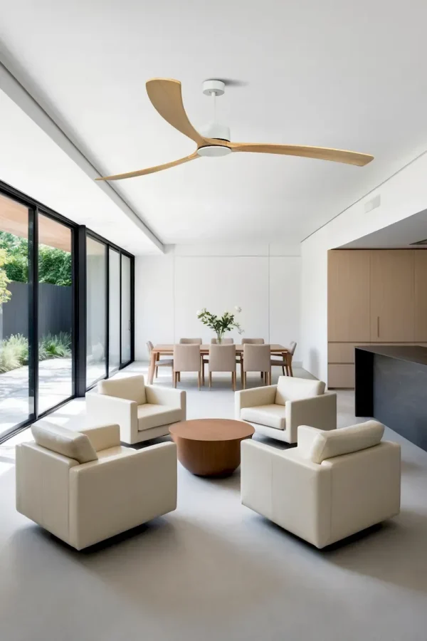 Ventilador de techo Faro Kauai XXL Blanco Pino Sin Luz 233 cm