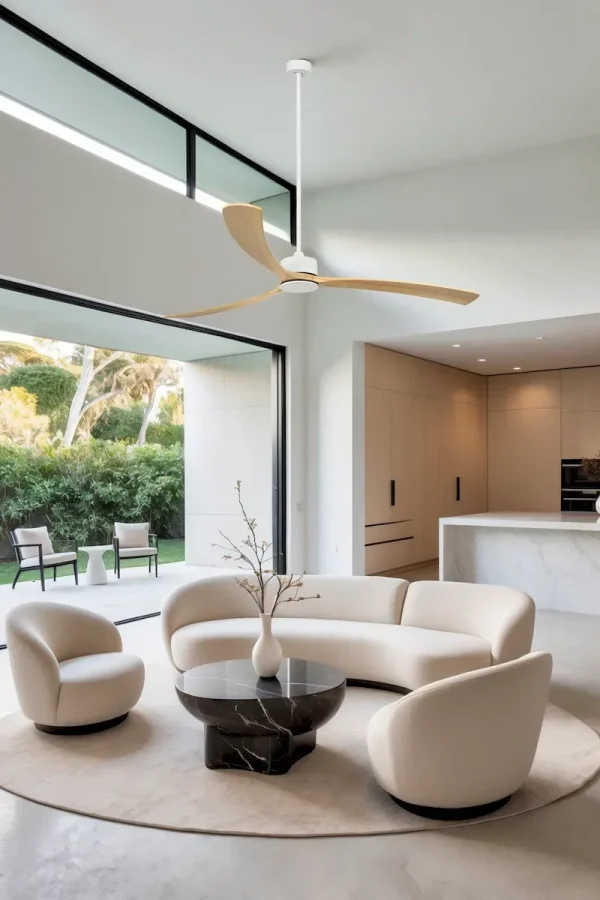 Ventilador de techo Faro Kauai XXL Blanco Pino Sin Luz 233 cm