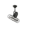 Ventilador de techo Faro Keiki M Negro Nogal Sin Luz 43 cm
