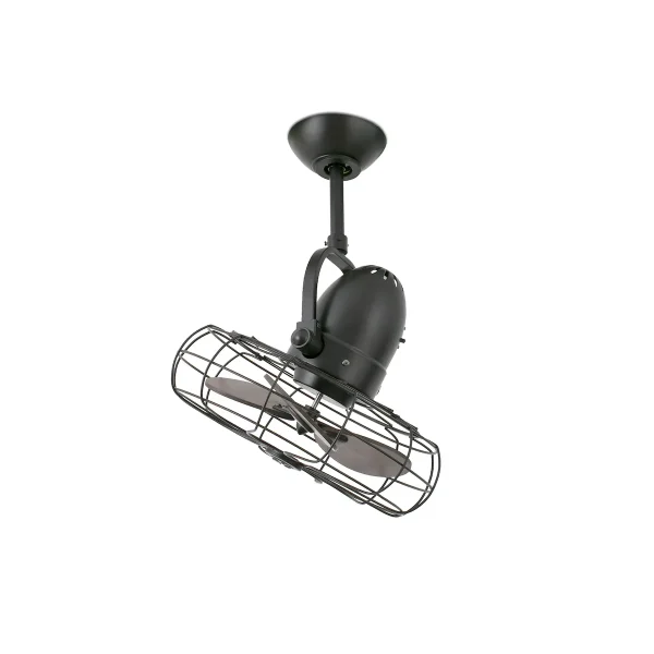 Ventilador de techo Faro Keiki M Negro Nogal Sin Luz 43 cm