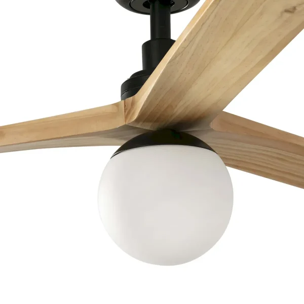 Ventilador de techo Faro Klim L Negro Pino Con Luz 150 cm