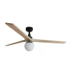 Ventilador de techo Faro Klim L Negro Pino Con Luz 150 cm