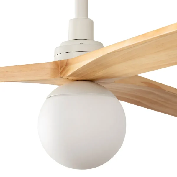 Ventilador de techo Faro Klim L Blanco Pino Con Luz 150 cm