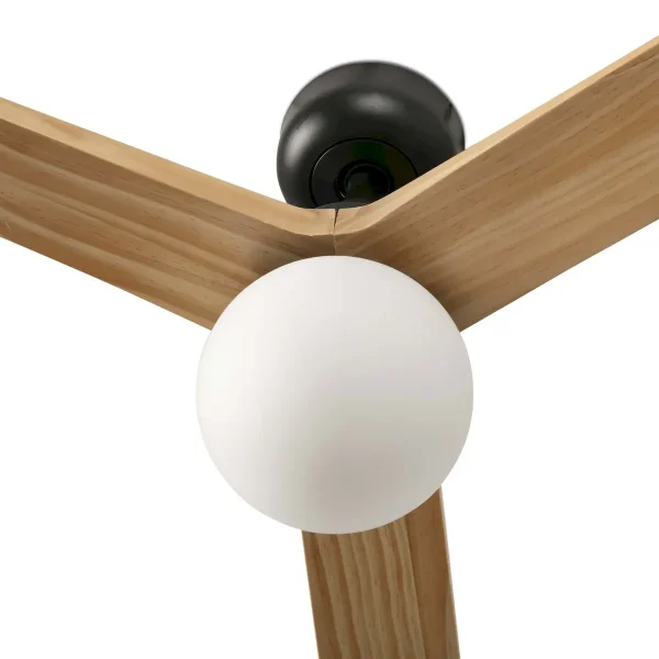 Ventilador de techo Faro Klim L Negro Pino Con Luz 150 cm