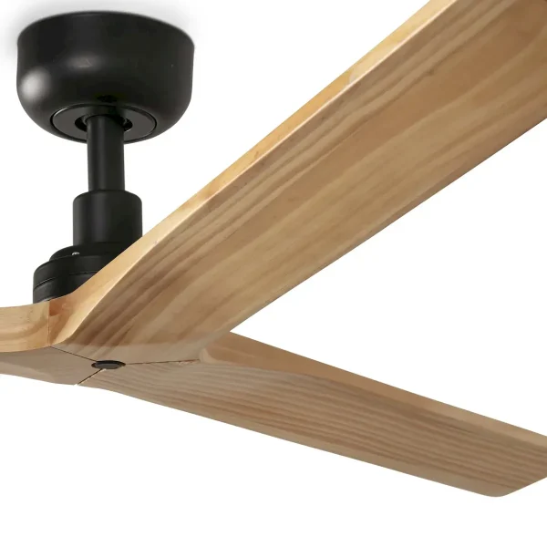 Ventilador de techo Faro Klim M Negro Pino Sin Luz 125 cm