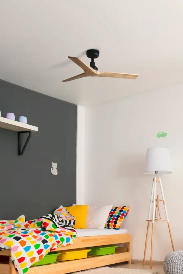 Ventilador de techo Faro Klim S Negro Pino Sin Luz 92,5 cm