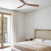 Ventilador Faro Lantau L Niquel satinado Nogal Luz LED 132 cm