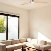 Ventilador de techo Faro Lantau L Niquel satinado Pino Luz LED 132 cm