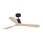 Ventilador de techo Faro Lantau L Marron Pino Sin Luz 132 cm
