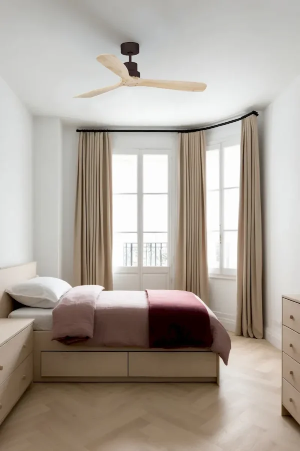 Ventilador de techo Faro Lantau L Marron Pino Sin Luz 132 cm