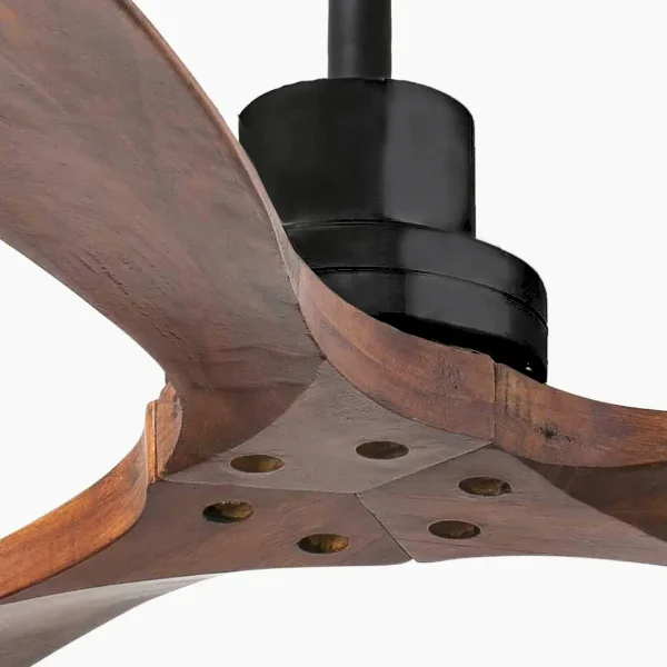 Ventilador de techo Faro Lantau L Negro Nogal Sin Luz 132 cm