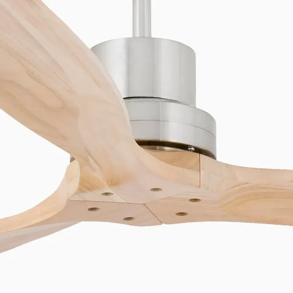 Ventilador de techo Faro Lantau L Niquel satinado Pino Sin Luz 132 cm