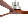 Ventilador Faro Lantau S Niquel satinado Nogal Sin Luz 107 cm