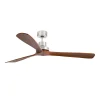 Ventilador Faro Lantau XL Niquel satinado Nogal Sin Luz 168 cm