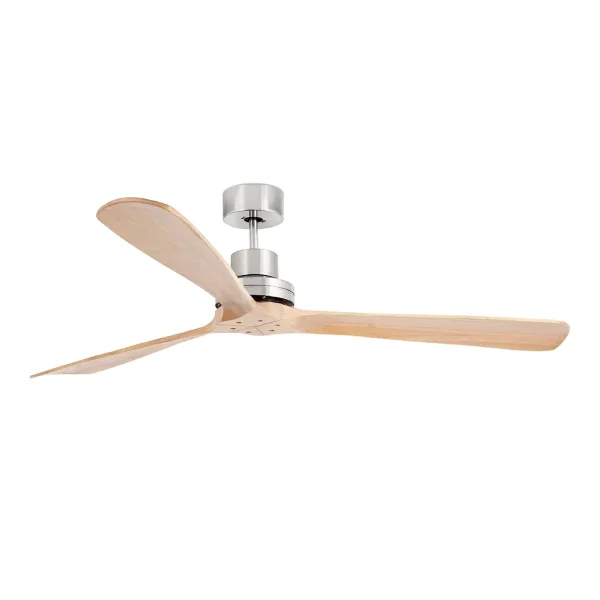 Ventilador Faro Lantau XL Niquel satinado Pino Sin Luz 168 cm