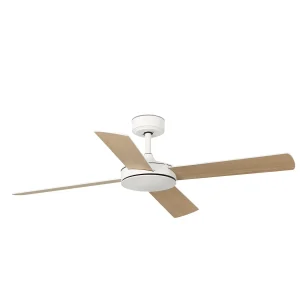Ventilador Faro Mallorca L Blanco blanco o roble Sin Luz 132 cm