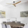 Ventilador de techo Faro Morea L Marron oscuro Arce Sin Luz 152 cm