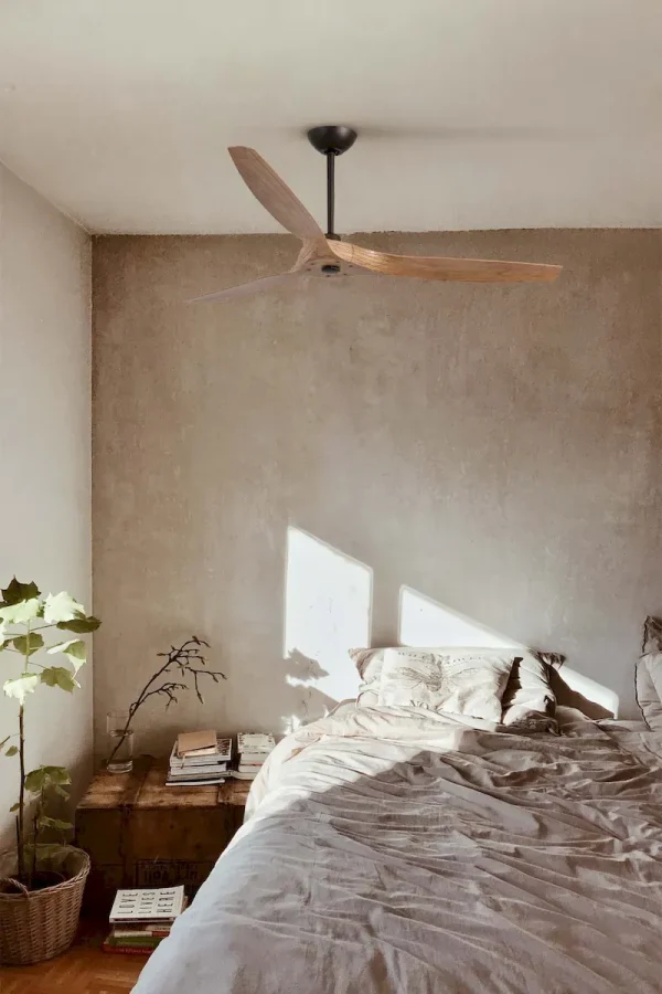 Ventilador de techo Faro Morea L Marron oscuro Arce Sin Luz 152 cm