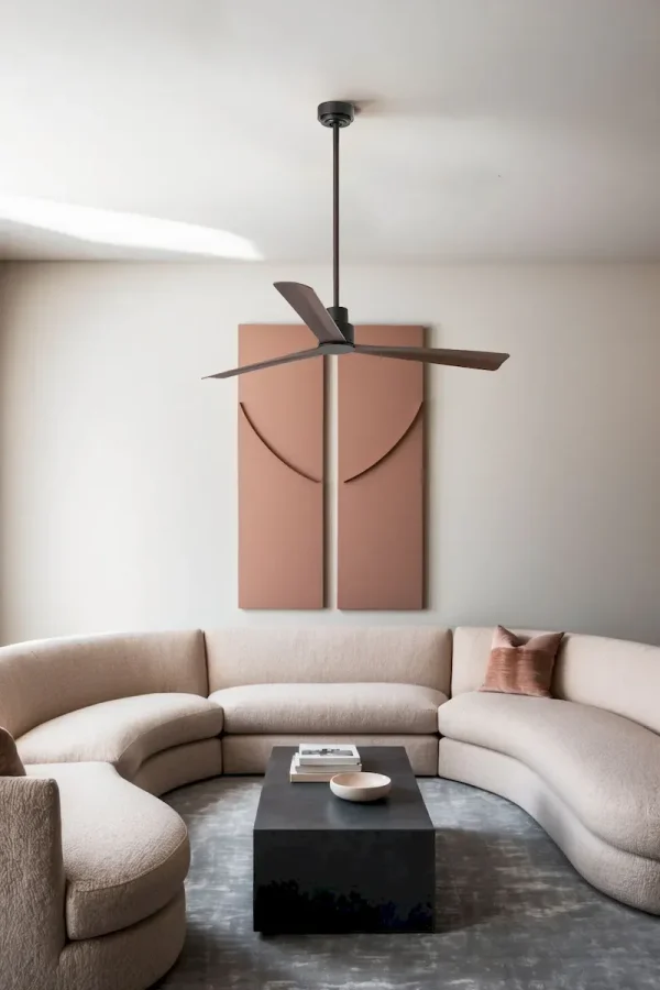 Ventilador de techo Faro Nassau M Marron oscuro Nogal Sin Luz 128 cm