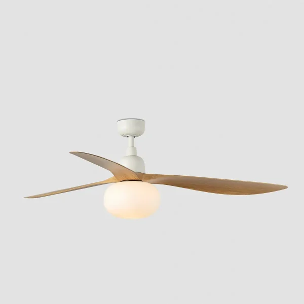 Ventilador de techo Faro Outwood L Blanco Roble Con Luz 150 cm