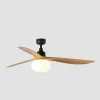 Ventilador de techo Faro Outwood L Marron Roble Con Luz 150 cm