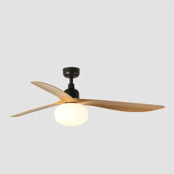 Ventilador de techo Faro Outwood L Marron Roble Con Luz 150 cm