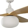Ventilador de techo Faro Outwood L Blanco Roble Con Luz 150 cm