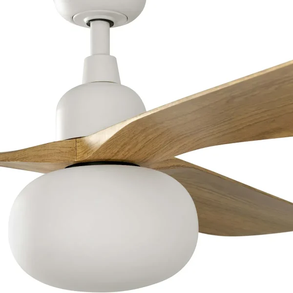 Ventilador de techo Faro Outwood L Blanco Roble Con Luz 150 cm