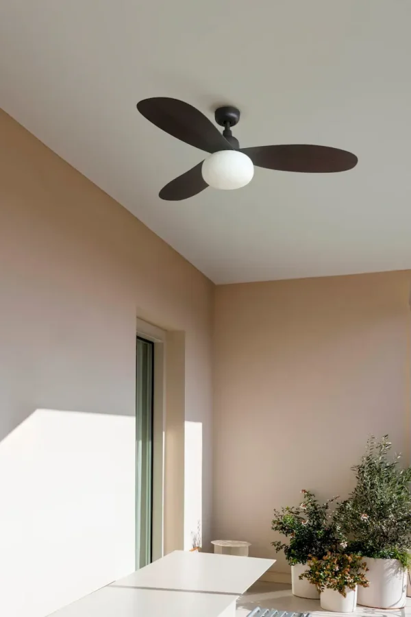 Ventilador de techo Faro Palma M Marron Marron oscuro Con Luz 129 cm