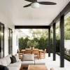 Ventilador de techo Faro Palma M Marron Marron oscuro Con Luz 129 cm