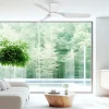 Ventilador de techo Faro Pemba L Blanco Blanco Luz LED 132 cm