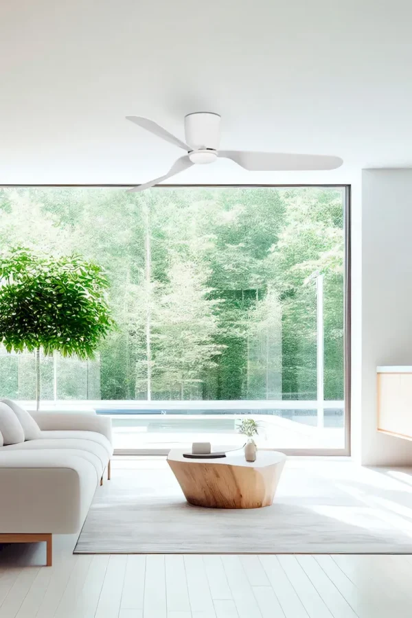 Ventilador de techo Faro Pemba L Blanco Blanco Luz LED 132 cm