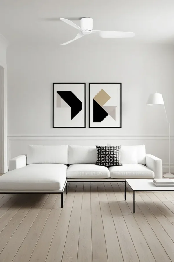 Ventilador de techo Faro Pemba L Blanco Blanco Sin Luz 132 cm