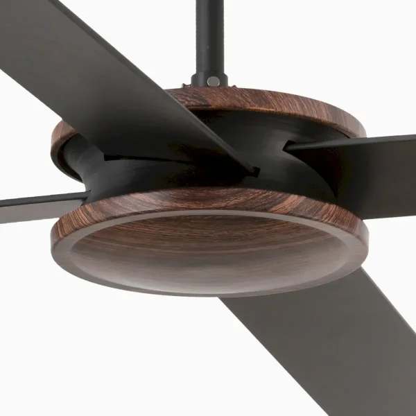 Ventilador Faro Polea L Marron oscuro nogal o marron oscuro Sin Luz 132 cm
