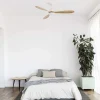Ventilador de techo Faro Poros L Blanco Pino Luz LED 132 cm
