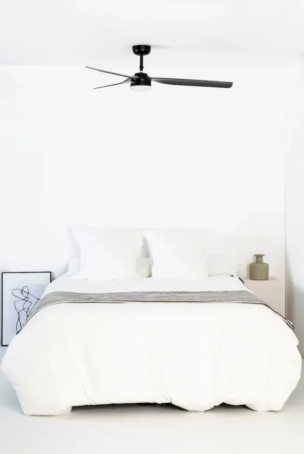 Ventilador de techo Faro Punt M Negro Negro Luz LED 130 cm