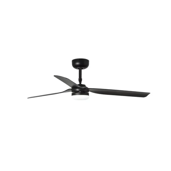 Ventilador de techo Faro Punt M Negro Negro Luz LED 130 cm