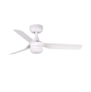 ventilador-techo-faro-punt-s-led-motor-dc-3-aspas-33820-1tw Ventilador de techo Faro Punt S blanco luz LED 90 cm