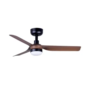 Ventilador de techo Faro Punt S Negro Nogal Luz LED 90 cm