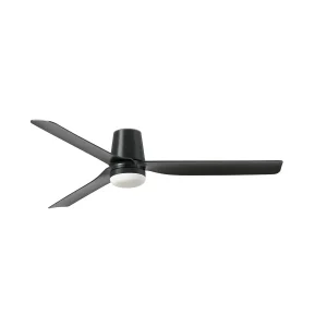 Ventilador de techo Faro Punt Tub M Negro Negro Luz LED 130 cm