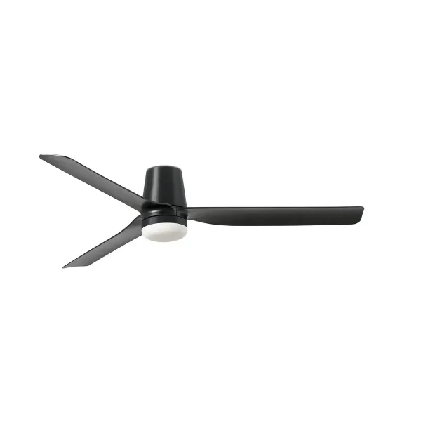 Ventilador de techo Faro Punt Tub M Negro Negro Luz LED 130 cm