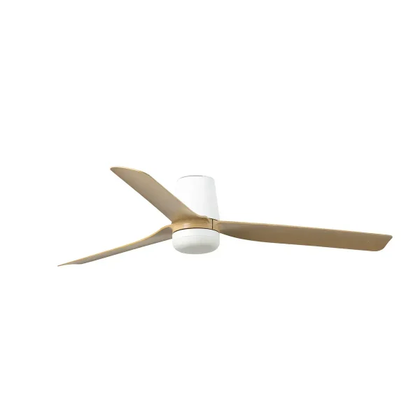 Ventilador de techo Faro Punt Tub M Blanco Arce Luz LED 130 cm