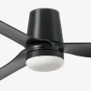 Ventilador de techo Faro Punt Tub M Negro Negro Luz LED 130 cm