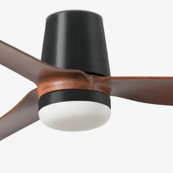 Ventilador de techo Faro Punt Tub M Negro Nogal Luz LED 130 cm