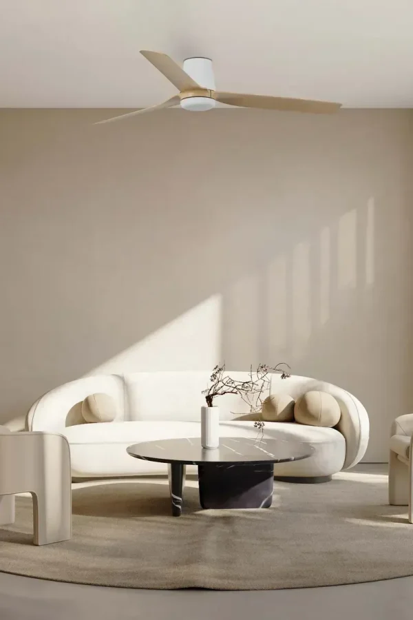 Ventilador de techo Faro Punt Tub M Blanco Arce Sin Luz 130 cm