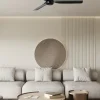 Ventilador de techo Faro Punt Tub M Negro Negro Sin Luz 130 cm