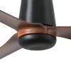 Ventilador de techo Faro Punt Tub M Negro Nogal Sin Luz 130 cm