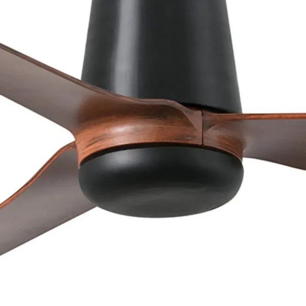 Ventilador de techo Faro Punt Tub M Negro Nogal Sin Luz 130 cm