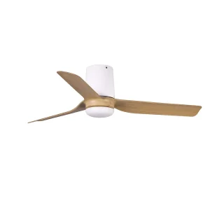 Ventilador de techo Faro Punt Tub S Blanco Arce Luz LED 90 cm