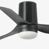 Ventilador de techo Faro Punt Tub S Negro Negro Luz LED 90 cm